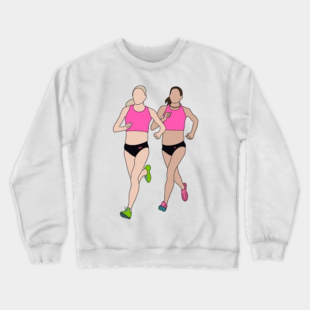 Shalane Flanagan and Kara Goucher Crewneck Sweatshirt by GrellenDraws